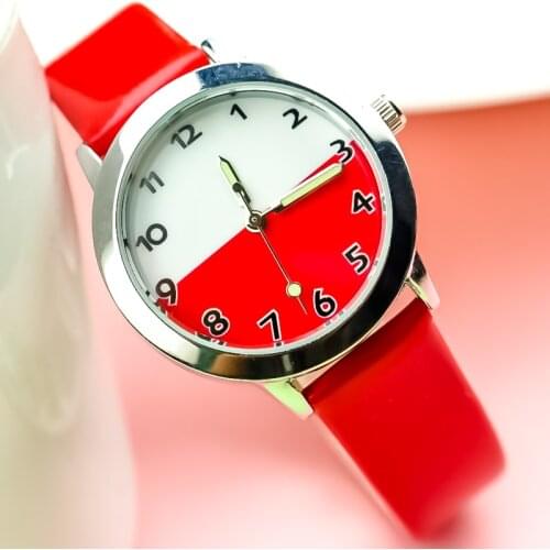 Children watch cute cartoon ball dial kids luminous hands gift clock little boys girls simple quartz watch jelly PU wristwatch