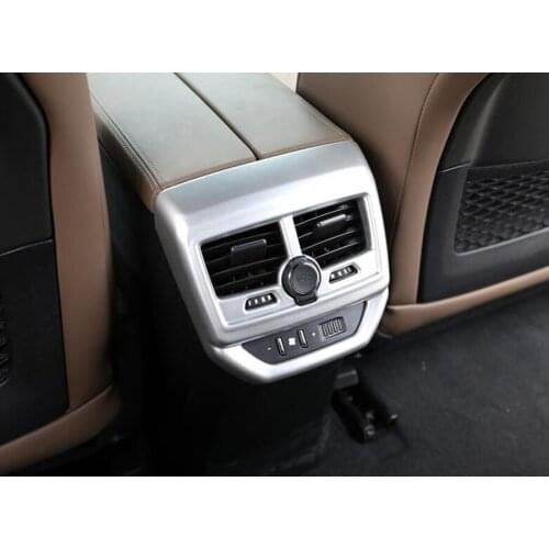 For Peugeot 5008 2017 ABS Car Interior Rear Armrest Air Outlet Vent Frame Cover Trim Styling Trim Decal Sticker