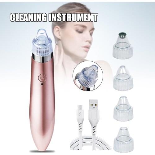 Blackhead Removal Electronic Facial Pores Vacuum Cleaning Tool USB Rechargeable 5 Speed Adjustment 3 Head Replacement Health99