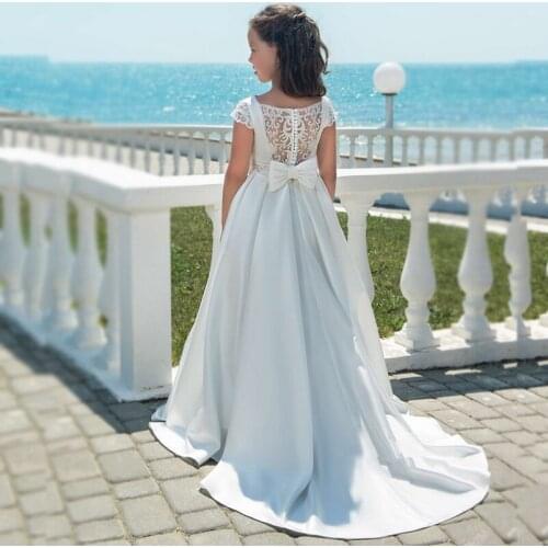 Lace Kids Flower Girl Dresses for Weddings Princess Gown Girls Pageant Dresses First Communion Dress for Girl