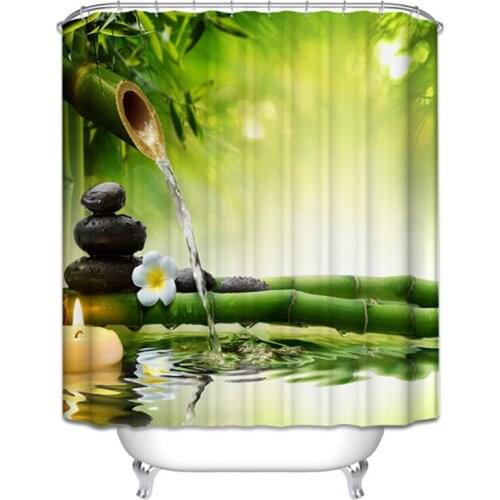 LzL Home Beautiful Flowers 3D Shower Curtain Eco-friendly Waterproof Bathroom Accessories Beautiful Scenery Tree Shower Curtains