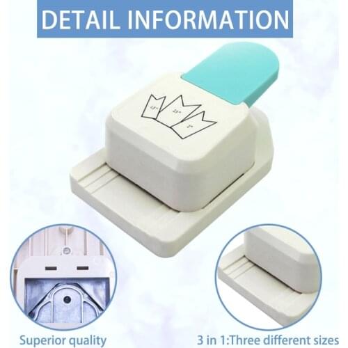 M68E 3 in 1 Tag Punch Corner Cutter Paper Punch Bookmark Punching Machine for DIY Crafts Scrapbooking