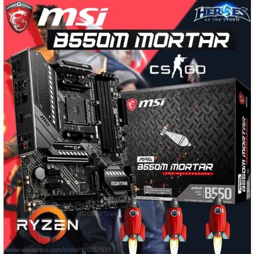 MSI MAG B550M BAZOOKA Motherboard AM4 DDR4 4.0 3.0 M.2 SATA III PCI-E X16 Micro ATX New AMD B550 Desktop Mainboard AM4