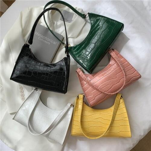 Fashion Female Leather Solid Color Chain Handbag for Women 2021 Exquisite Shopping Bag Retro Casual Women Totes Shoulder Bags