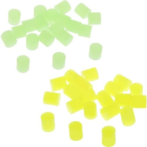 20Pcs/Pack Soft Silicone Fishing Beads Rig Luminous Fishing Floating Stopper Semi-Circular Beads Fishing Float Accessories