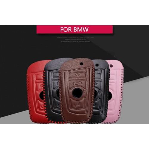 NEW Key Case For BMW 5 GT F07 F10 F20 F30 Key Leather Shell Cover Keyring For BMW 1 2 3 4 5 6 7 Series X3 X4 F11 E60 G30 525 520