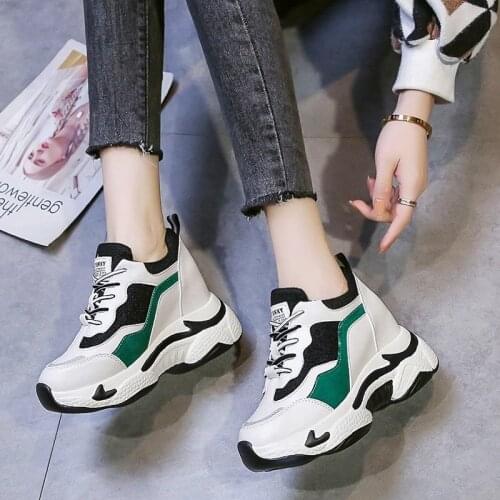 Daddy shoes female ins tide 2021 new thick-soled inner increase womens shoes versatile breathable casual sports shoes X780