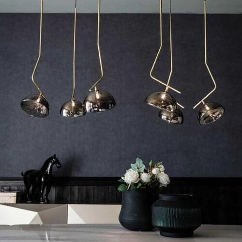 Post-modern restaurant chandelier bedroom bedside lamp simple personality creative designer bar glass mini chandelier led
