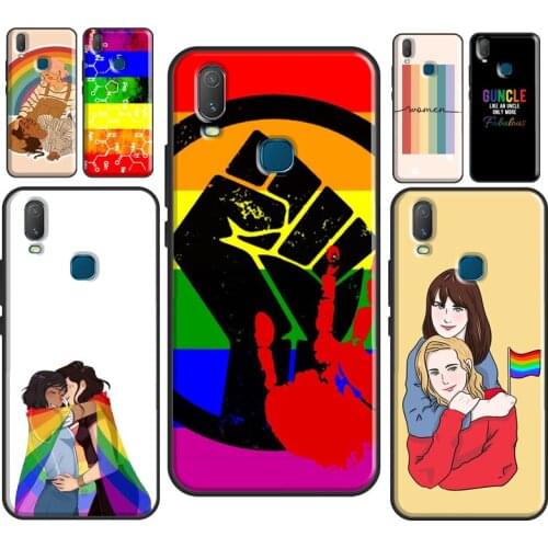 Rainbow Lesbian Pride Gay LGBT Phone Case For Vivo Y1S Y11 2019 Y12 Y15 Y17 Y19 Y20 Y30 Y50 Y91C V17 Neo V20 SE Cover
