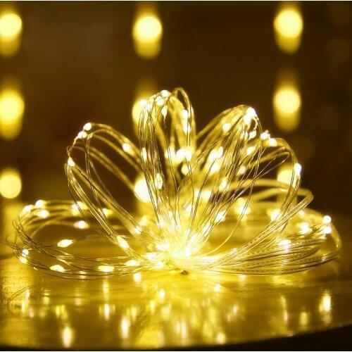 1m 2m 5m 10m Copper Wire LED String Light Bedroom Decoration flexible String lamp Christmas Wedding Party Indoor Lighting 5Z