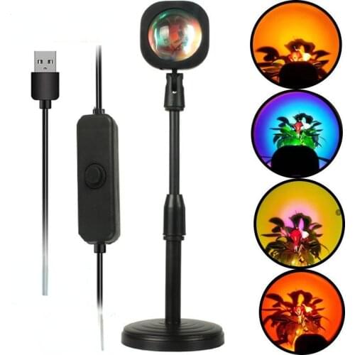 USB Sunset Lights Rainbow Lights 5W 7070SMD Live Broadcast Background Projection Atmosphere Bulbs Room Christmas Decorations