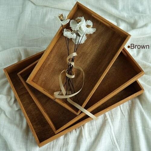 Vintage Wood tray handmade rectangle cupcake pallet wedding table decoration perfume/makeup/food /jewelry storage box