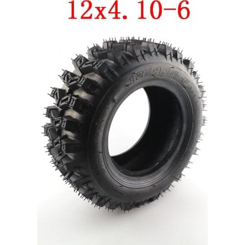 High Quality 12x4.10-6 Vacuum Tyre ATV Quad Go Kart 47cc 49cc Chunky 4.10-6 Tubeless Tire Fit All Models 12*4.10-6