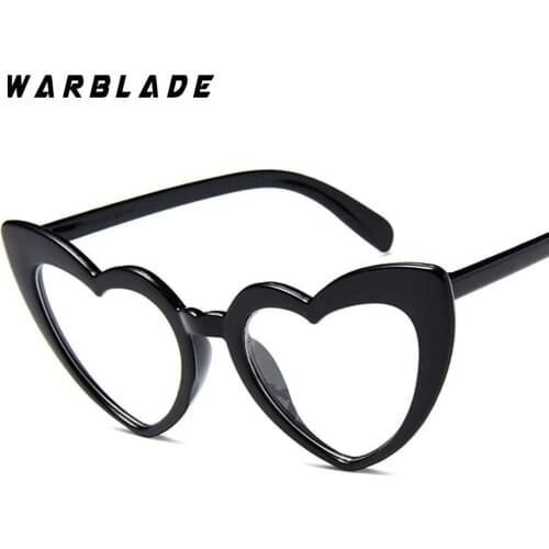 2018 Women Sun glasses Men Retro Heart Cat Eye glasses Wholesale Clear Female Glasses Clear Glasses for Female Oculos De Sol