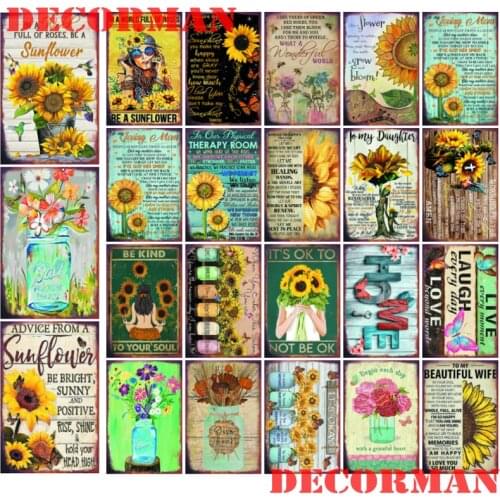 [ Mike86 ] Sunflower Garden Tin sign Wall Plaque Retro Plates Painting Pub Home Decor LTA-2031 20*30 CM
