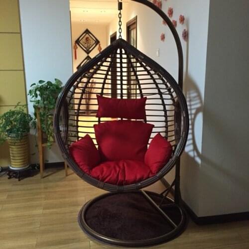 0404TB021 Rough rattan livingroom bedroom balcony hanging chair swing rocking leisure chair