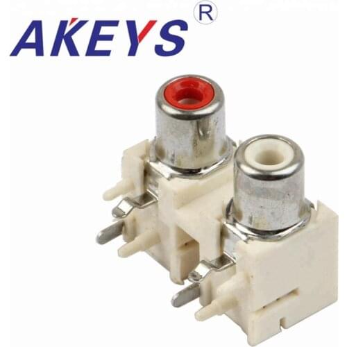 10PCS AV2-8.4-12 2 holes plug tv socket av power concentric socket