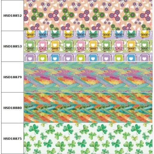10yard New Clover Book Cartoon Grosgrain Ribbon Accessory Hairbow Headwear Decoration DIY Wholesale OEM 38MM 75MM