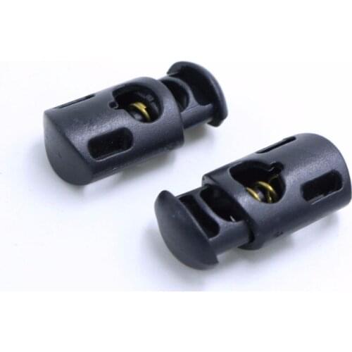 2018 Direct Selling Cord lock Koordstopper 100pcs/pack black Toggle Stopper Plastic Clip Wholesale