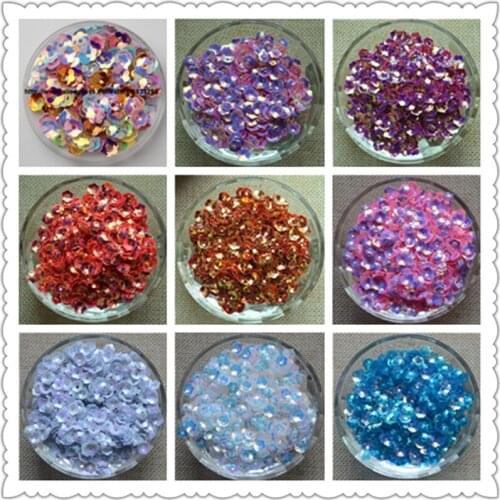 25gram/lot 4/6/8/10mm Plum Blossom Cup Loose Sequin Paillette Sewing,Wedding Craft,Kids DIY Garment Accessories confetti