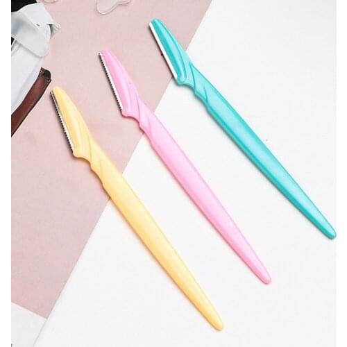 3pcs Eyebrow Trimmer Razor Portable Eyebrow Shaver Eye Brow Shaper Shaping Tool Scissors Facial Hair Remover for Women Makeup