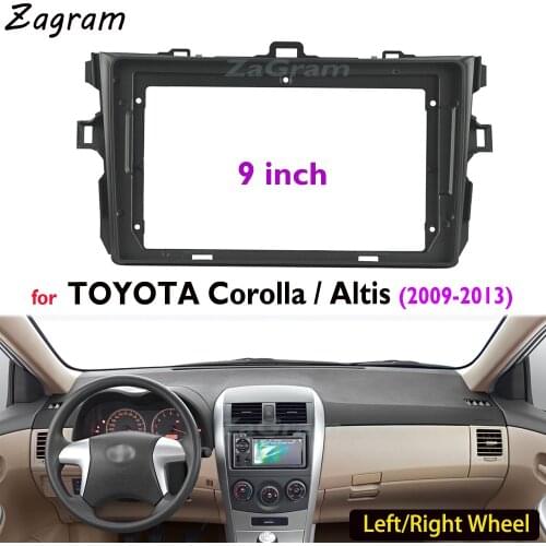 9 Inch 2 Din Car Video Fascia for TOYOTA Corolla / Altis 2009-2013 Panel Player Audio Frame Dashboard Mount Kit