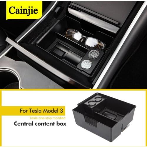 Car Central Storage Box Stowing Tidying Center Console Organizer For Tesla Model 3 Y