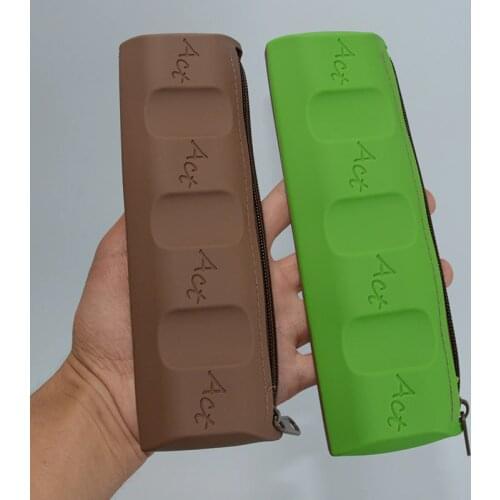 Chocolate pencil case school supplies papelaria estojo escolar pencilcase estuches para lapices silicone korean act kalem kutu