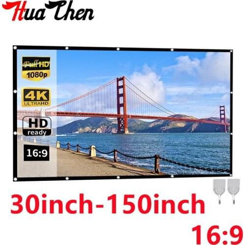 Polyester Fiber Shading Screen is Suitable For Outdoor Home Office Portable 30-150Inches 3D High-definition Projection Screen