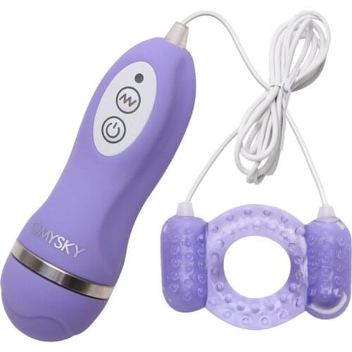 IKOKY Waterproof Vibrate Penile Ring Jump Egg Masculine Masturbation Persistent Ring Penis Stimulator Vibrator Sex Toys For Men