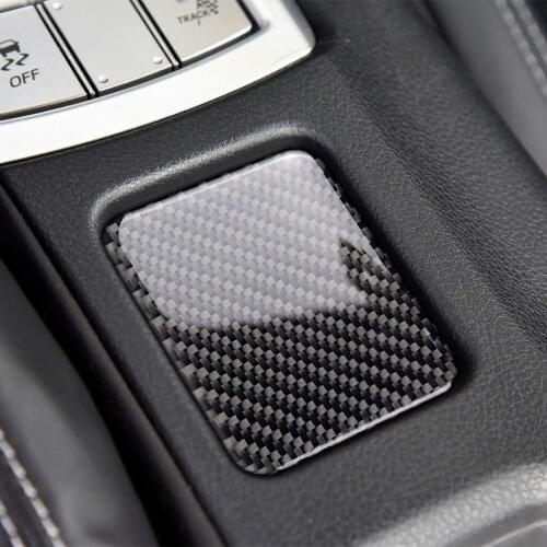 Car Interior Refit Carbon Fiber Seat Heating Button Decorative Frame Modification Trim For Subaru BRZ Toyota 86 Car accessories