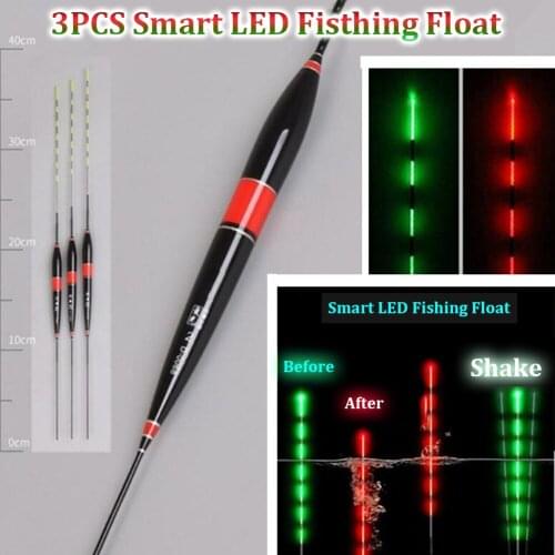 Hot Smart Fishing Float Bite Alarm Fish Bite Bait Gravity Sensor LED Light Color Change Automatic Night Electronic Changing Buoy