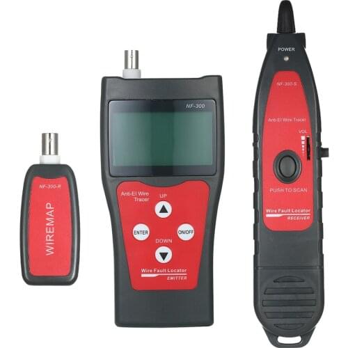 Multi-functional LCD Network Cable Tester RJ11 RJ45 Wire Length Finder with 1 Remote Adapter