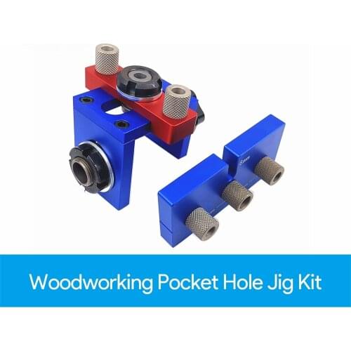 Woodworking Pocket Hole Jig Kit,Detachable Furniture Connecting Hole Puncher,Wood Vertical Drilling,Doweling Jig Locator Tools