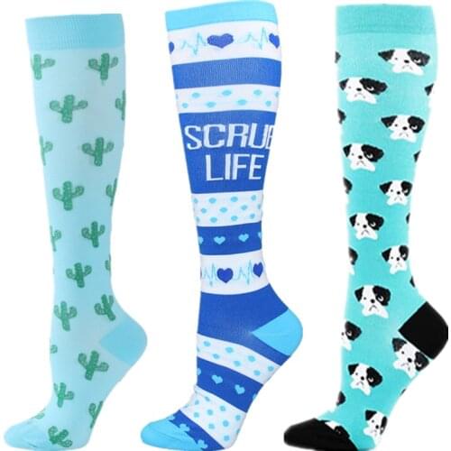 Running Men Women New Compression Socks Fit For Medical Edema, Diabetes, Varicose Veins,Compression Socks Calf Nursing Socks