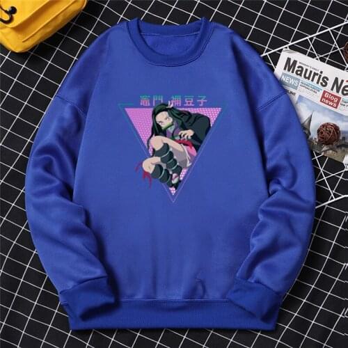 New Style Demon Slayer Loose Women Anime Hoodie Fashion Manga Kimetsu No Yaiba Printed Pullovers Nezuko Harajuku Hoody Female