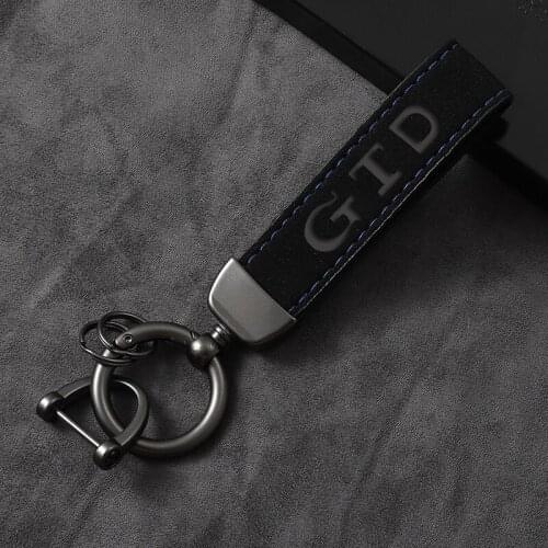 NEW High Quality Leather Keychain 4S custom gift Key Rings with car logo for Golf GTD 7 MK7 MK2 MK3 MK4 MK6 MK5 GTI GTD Car