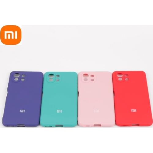 For Mi 11 Cover Case for Xiaomi Mi 11 lite Original Liquid Silicone Case