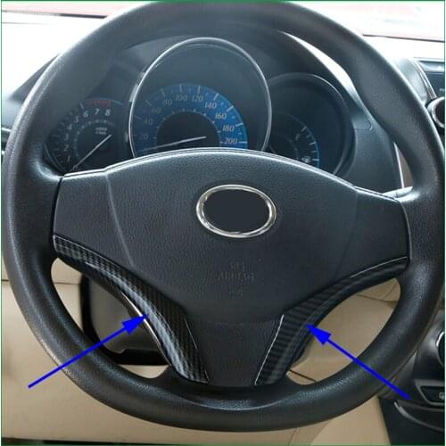 STEERING WHEEL TRIM DECAL SEQUINS COVER TRIM INTERIOR STICKER FOR Toyota Vios TRD Sportivo 2015 ACCESSORIES CAR-STYLING