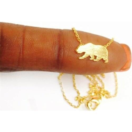 Simple Animal Bear Necklace Jewelry.Cute Bear Necklace. The Bear That Is Walking. Animal lovers. Gift For Friends