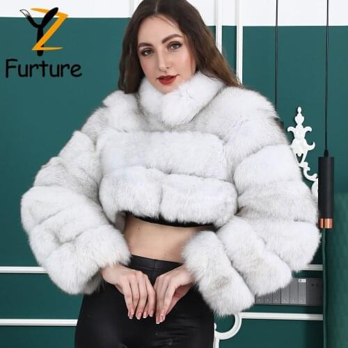 2020 Hot Genuine Tod Fur Coat Women Real Fur Crop Top Coat Natural Fox Fur Short Jacket Fashion Outerwear Casual Fox Fur Coats