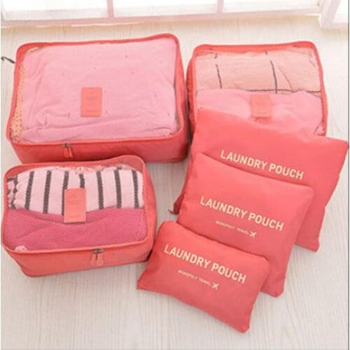 Organizer Bag Cosmetic Pouch Bag Large Capacity Storage 6 In 1 Organizer Clothes Portable Organizer Travel Cosmetic Case