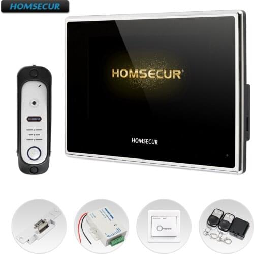 HOMSECUR 7" Video Door Phone Intercom System with Intra-monitor Audio Intercom BC051HD-S+BM718HD-B