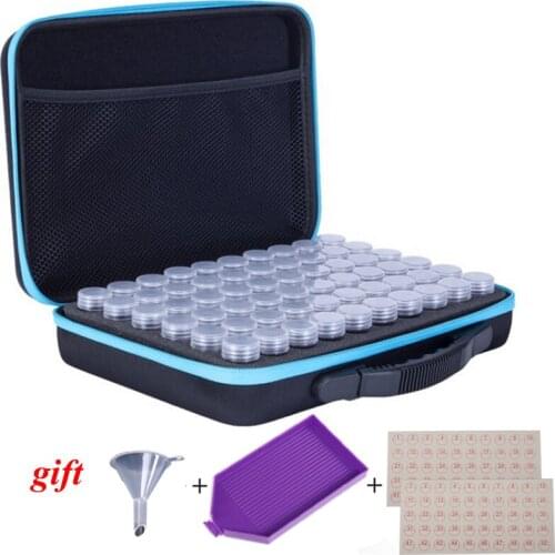 5D Diamond Painting Storage Box Diamond Painting Accessories Tools Jewelry Beads Storage Container Jar Zippered Case