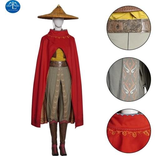 Cosplaydiy 2021 Movie Raya And The Last Dragon Raya Cosplay Battle Suit Women Outfit Cloak Dragon Princes Costume Custom Made