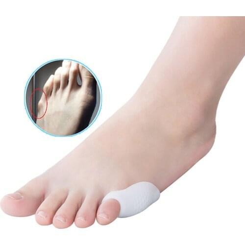 1Pair=2Pieces Metatarsal Bones Protective Sleeve Toe Separator Protect Toe Daily Appliance Small Toe Silicone Sleeve Foot Care