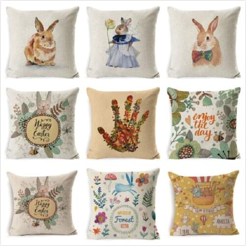 1 PC Pillow case Easter Sofa Bed Home Decoration Festival Pillow Case cushion cover 45*45cm pillow cover