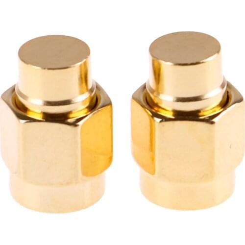 2pcs 2W 6GHz 50 ohm SMA Male RF Coaxial Termination Dummy Load Gold Plated Cap Connectors Accessories
