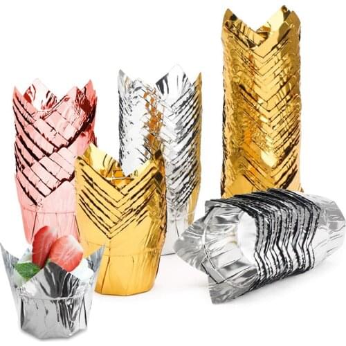 30/50Pcs Cupcake Paper Cup Oilproof Muffin Cupcake Newspaper Style Liner Baking Cup Tray Case Wedding Party Cake Mold Wrapper