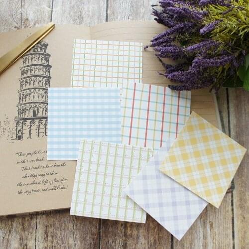 8cm 50pcs DIY Warm Color Plaid Cloth Paper As Creative Craft Paper Background Scrapbooking DIY Use